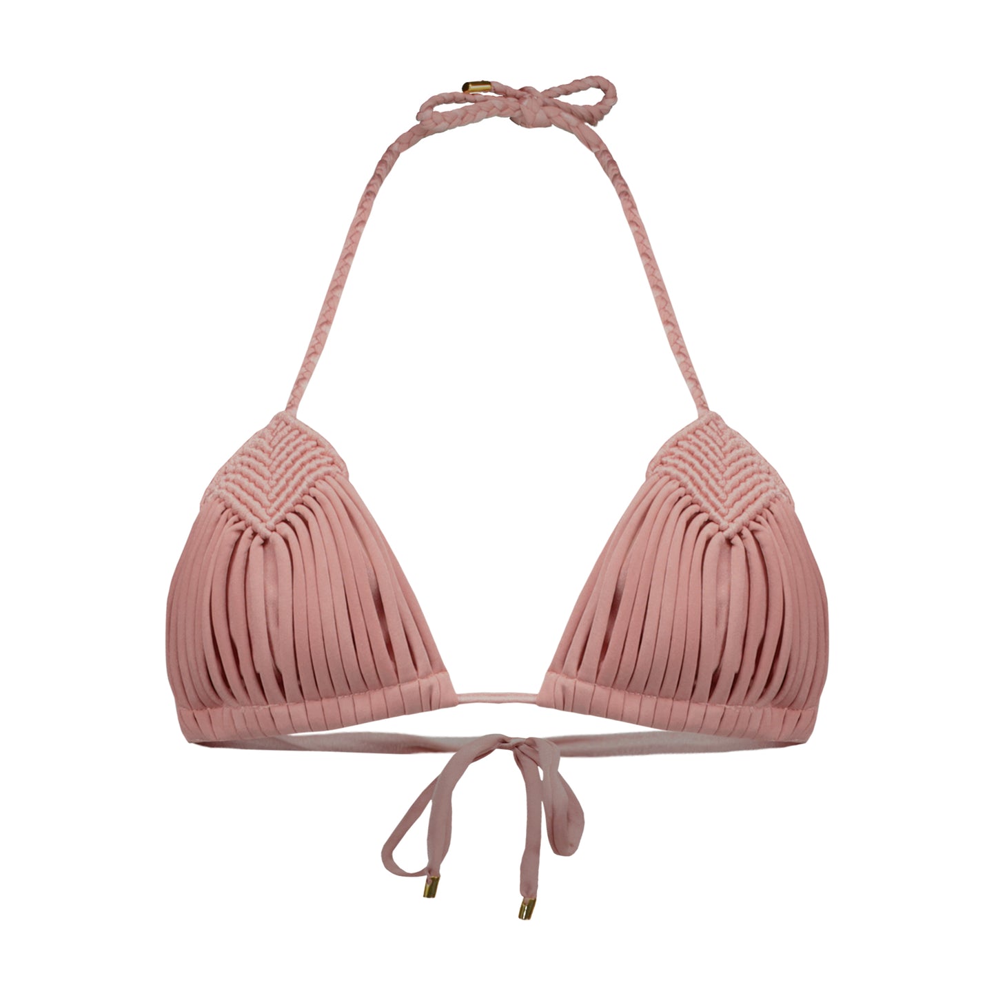 Bahia Macramé Satin Triangle Bikini Top