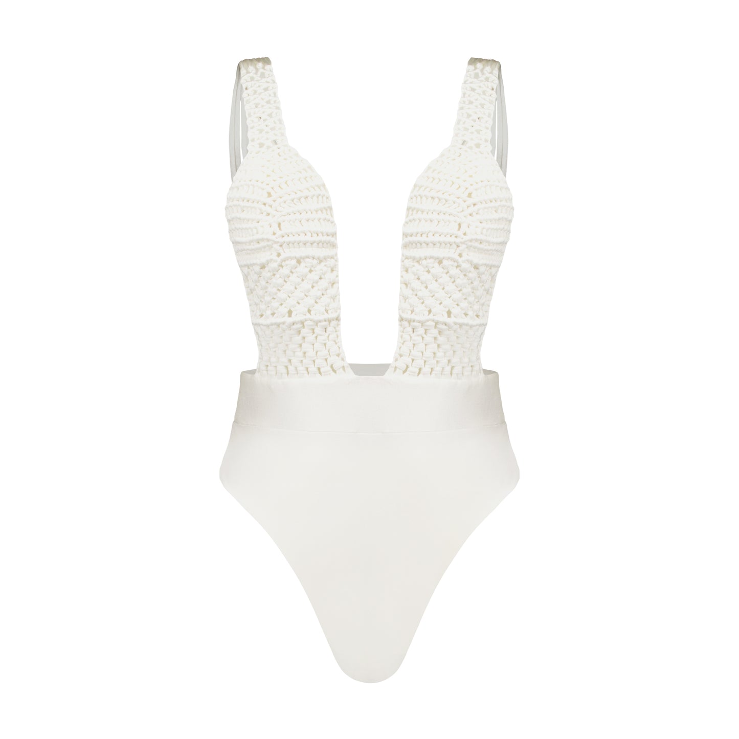 Sirena Macramé Satin One-Piece