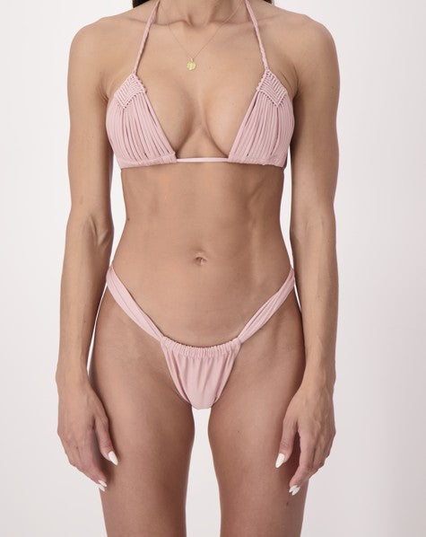 Bahia Ruched Satin Bikini Bottom