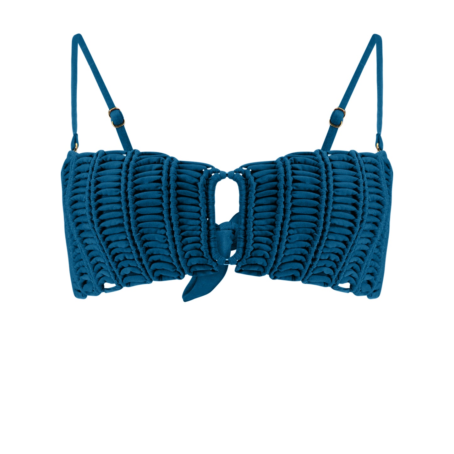 Sirena Macramé Satin Bandeau Top