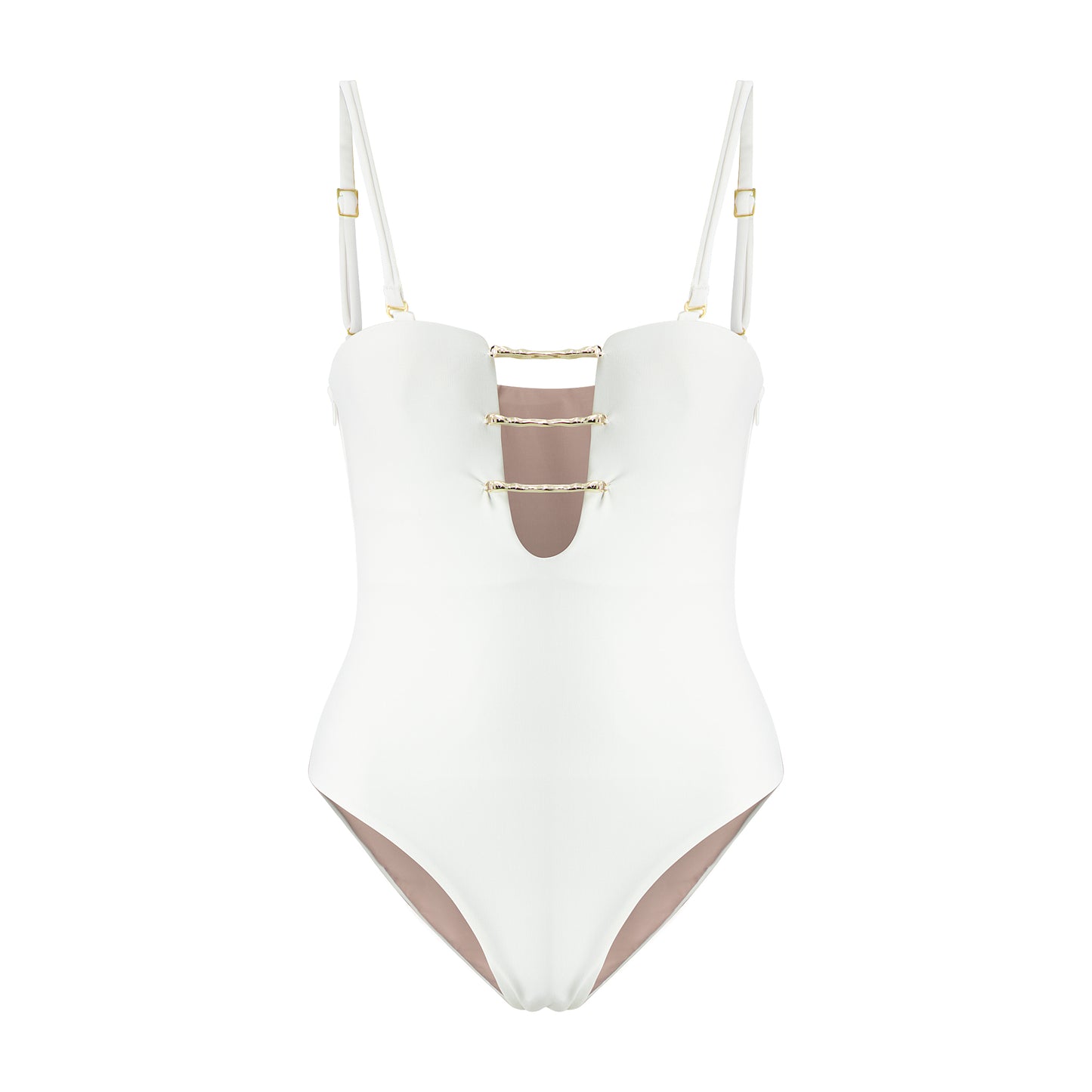 Luxe Bossa White One-Piece Swimsuit