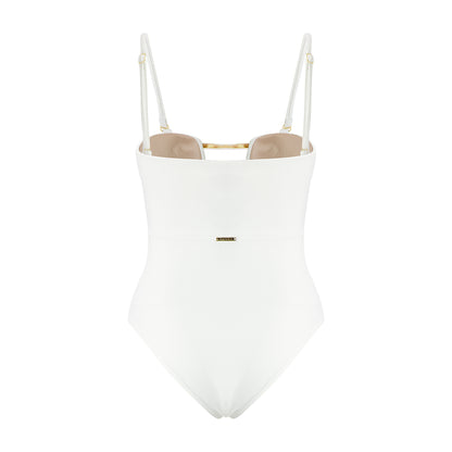 Luxe Bossa White One-Piece Swimsuit